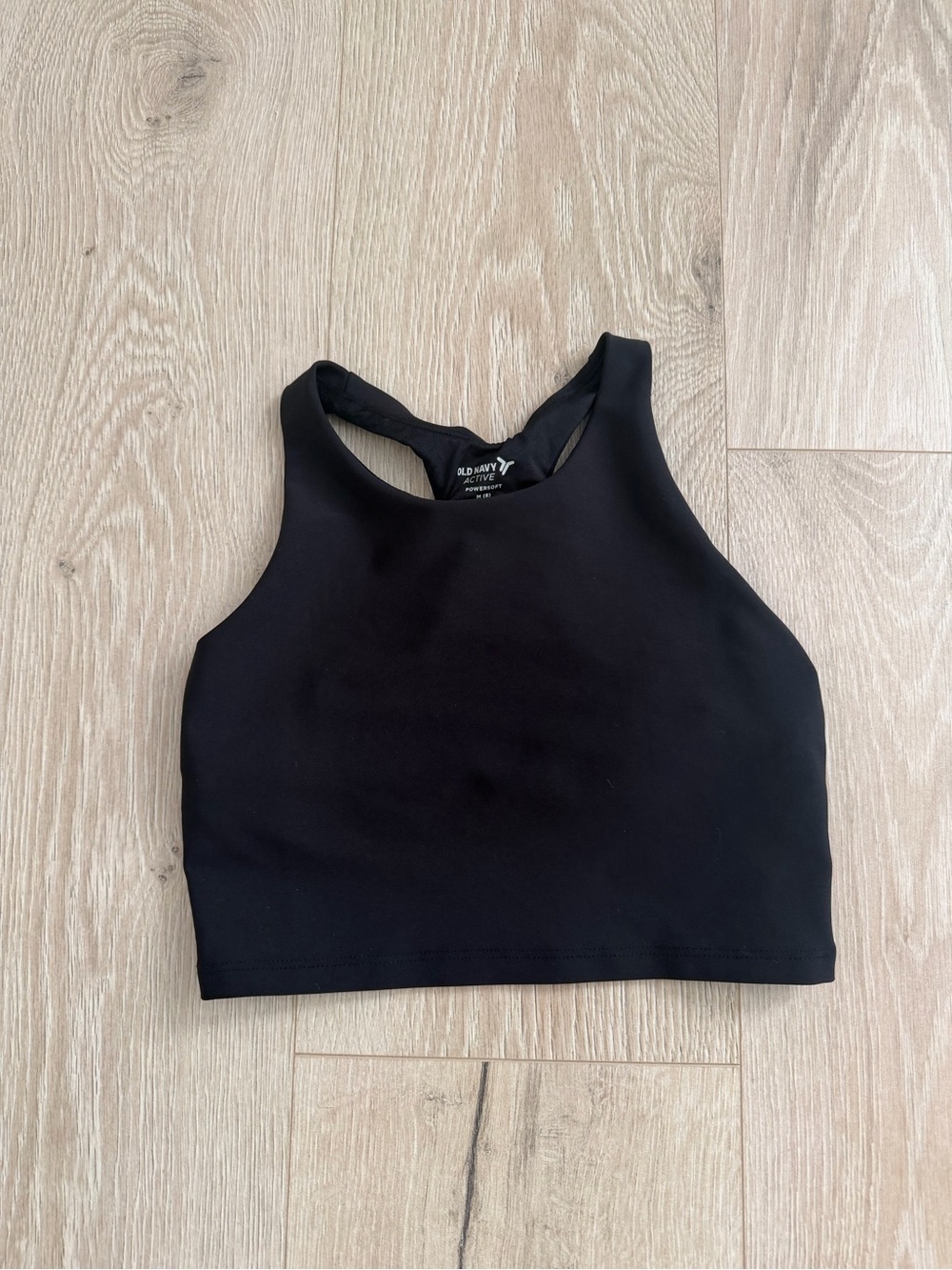 Old Navy Black High-Neck Crop Tank Top